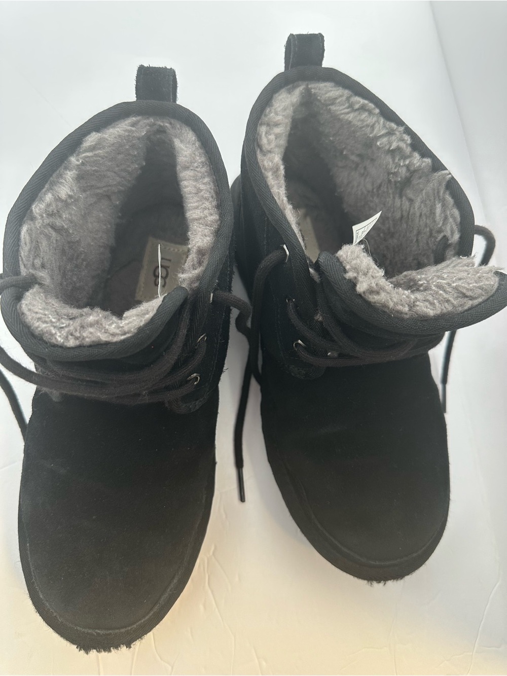 Black suede mini boots 🖤 cozy winter essential | worn - Size 8 - Picture 8 of 16